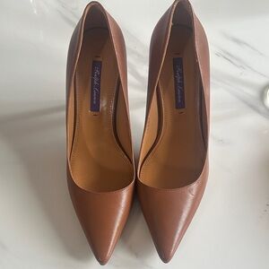 Ralph Lauren Brown Leather Heels
